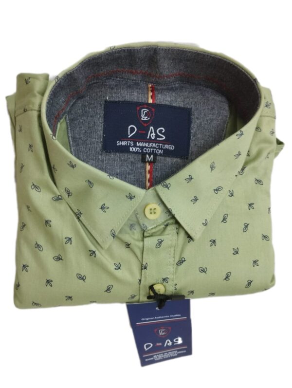 DAS CARDAMOM GREEN WITH PRINTED SHIRT ( BRAND GENERIC )