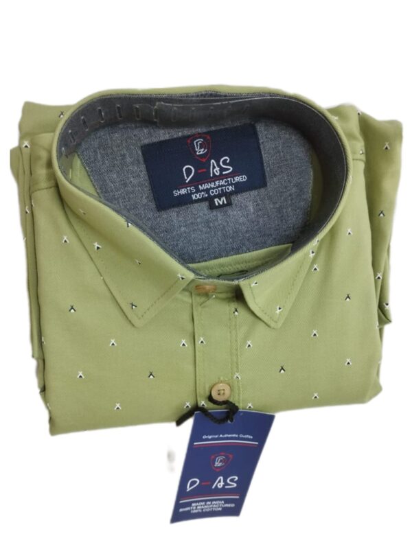 PISTA GREEN WITH PRINT SHIRT ( BRAND GENERIC )
