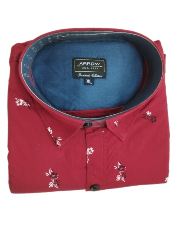 ARROW RED PRINTED SHIRT ( BRAND GENERIC )