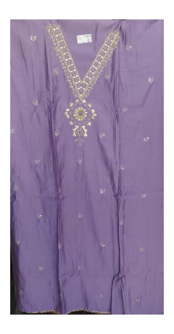 UNSTITCHED 3pcs. SUIT SET (pure roman silk with viscose)