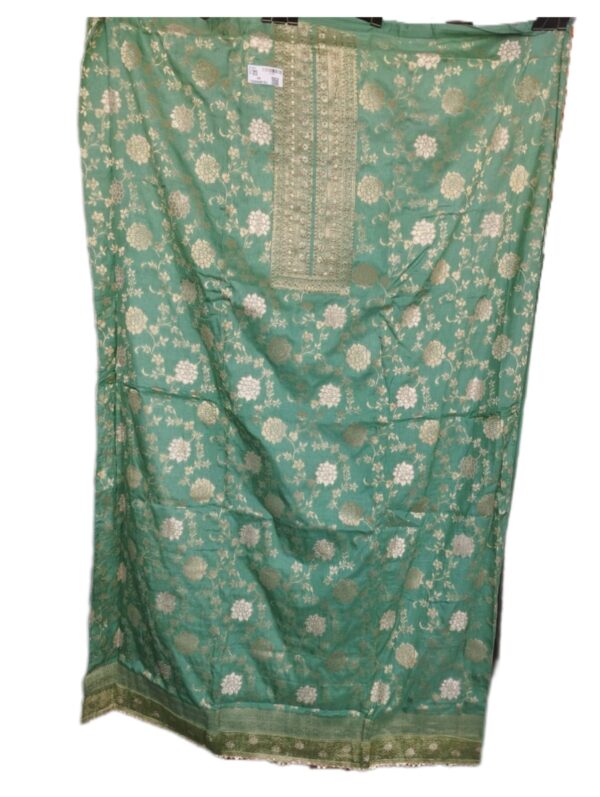 UNSTITCHED 3pcs. SUIT SET (dola silk viscose jaquard fabric )