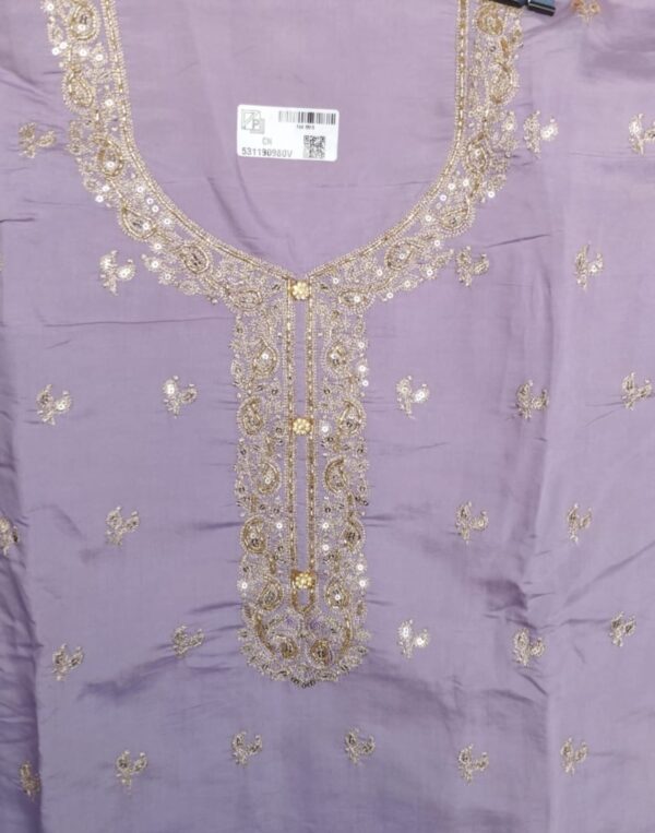 UNSTITCHED 3pcs. SUIT SET ( Chanderi Silk )