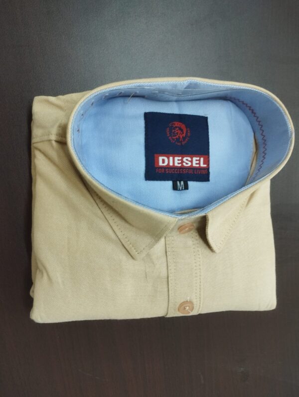 DIESEL LIGHT ALMOND PLAIN SHIRT ( BRAND GENERIC ) (Copy)